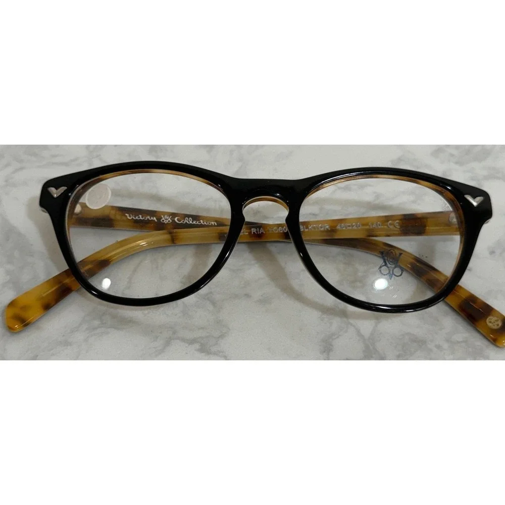 Victory Collection EL RIA VC603 Eyeglass Frames Black Tortoise Cat Eye